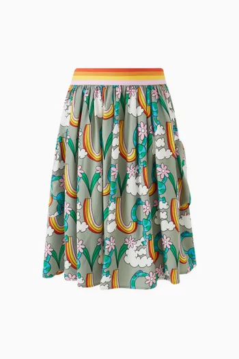 Rainbow Printed Skirt