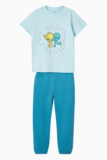 Smiley Sun & Earth Graphic T-shirt in Organic Cotton