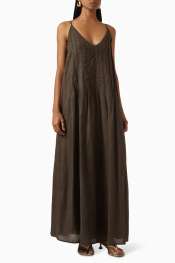 Tahlia Midi Dress in Linen