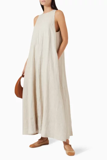 Isabelle Midi Dress in Linen