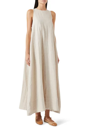 Isabelle Midi Dress in Linen