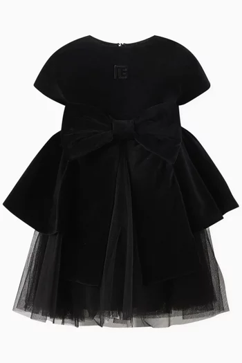 Bow Logo Dress in Tulle