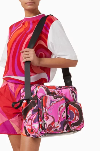 Abstract-print Changing Bag