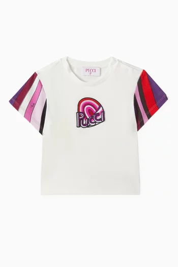 Abstract Logo T-Shirt in Cotton