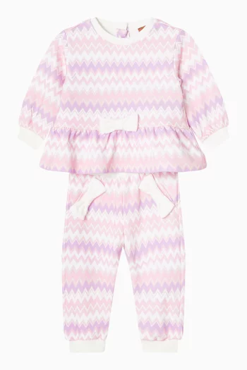 Peplum Printed Sweatshirt