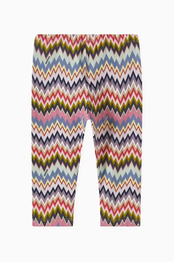 Chevron Leggings in Jersey