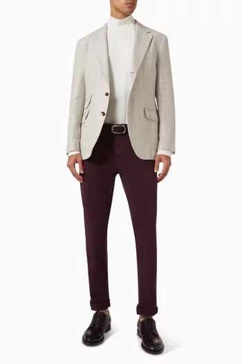 Printed Golf T-shirt in Silk