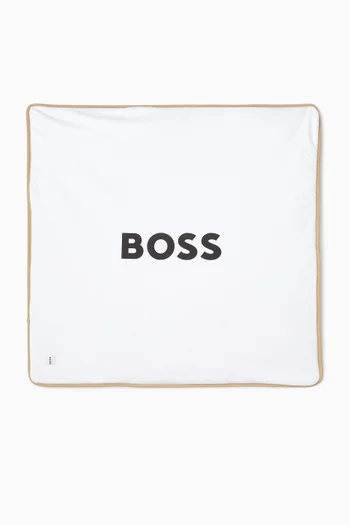 بطانية بشعار الماركة صوف قطني