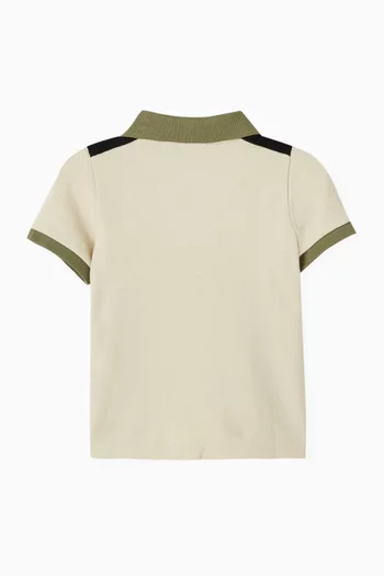 تي شيرت بولو بشعار الماركة قطن بيكيه