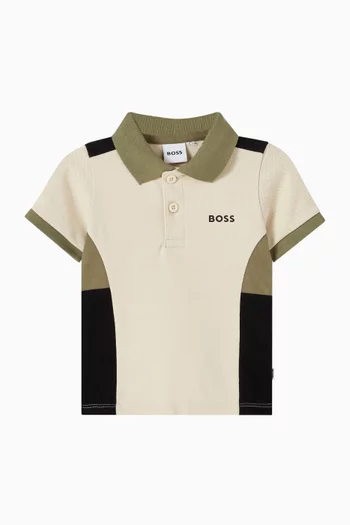 تي شيرت بولو بشعار الماركة قطن بيكيه