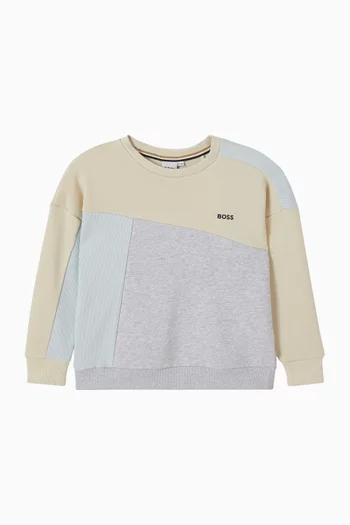 Embroidered Logo Sweatshirt in Fleece