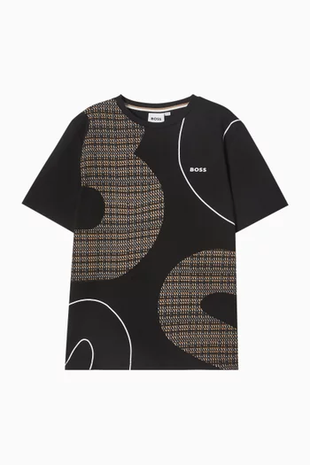 تي شيرت بشعار الماركة قطن