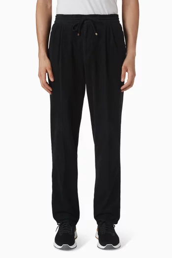 Garment-dyed Pants in Cotton Narrow Wale Corduroy