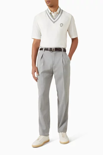 V-neck Knit Vest in Cotton