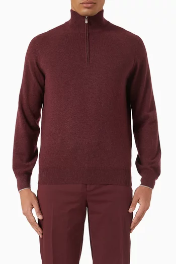 Half-zip Sweater in Cashmere