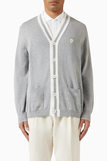 V-neck Cardigan in Cotton