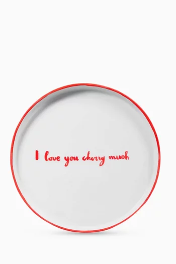 I Love You Cherry Much Dessert Plate