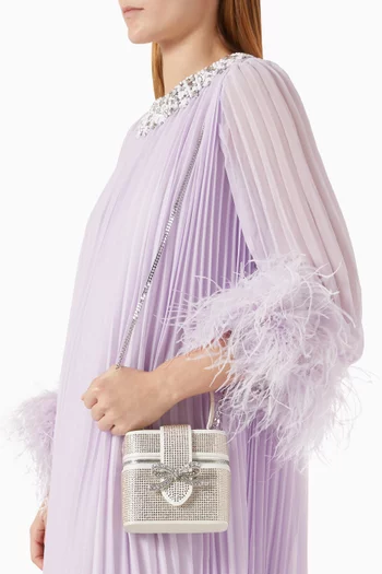 Crystal-embellished Vanity Case in Satin