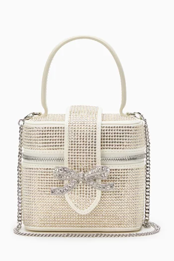Crystal-embellished Vanity Case in Satin