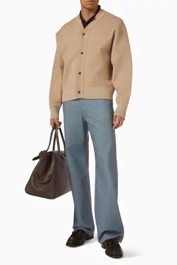 بنطال جينز لو دو نيم بقصة مستقيمة دينم