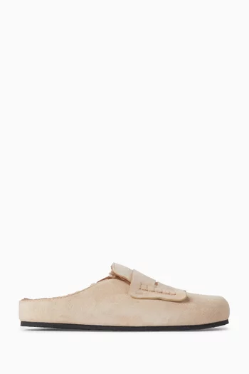 Les Mules Mocassins in Suede