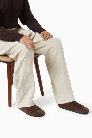 Les Mules Mocassins in Suede