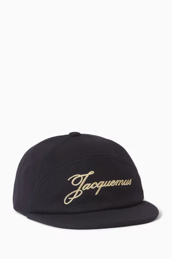 Logo-embroidered Baseball Cap in Wool