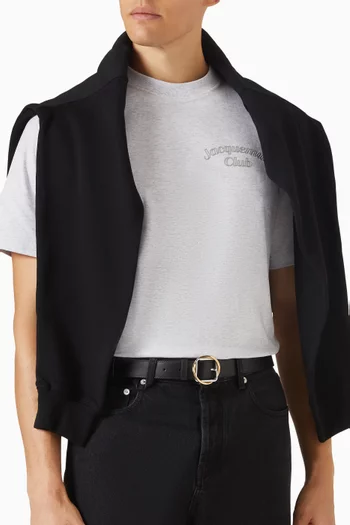 La Salon Buckled Belt in Leather