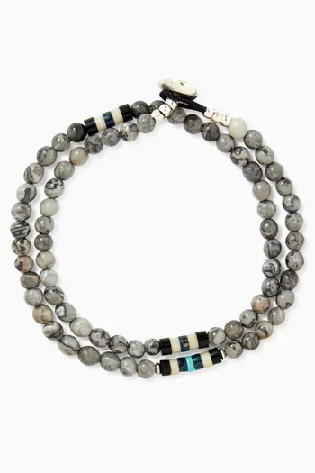 4mm Stone Double-wrap Bracelet