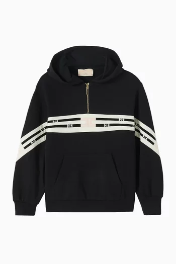 Logo Stripe Hoodie in Cotton-blend