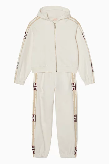 Logo-tape Hoodie in Cotton