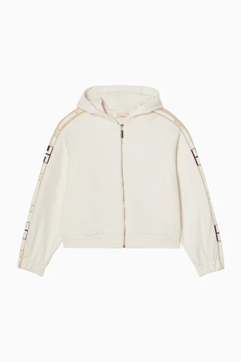 Logo-tape Hoodie in Cotton