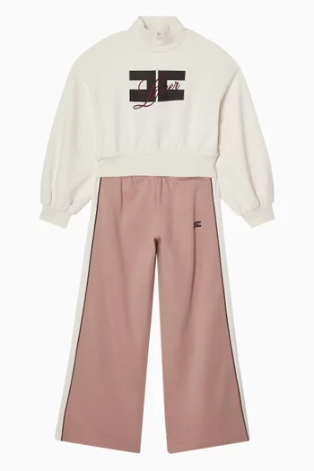 Logo Turtleneck Sweatshirt in Cotton-fleece