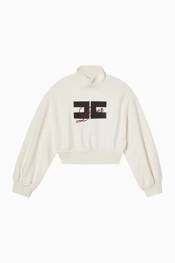 Logo Turtleneck Sweatshirt in Cotton-fleece