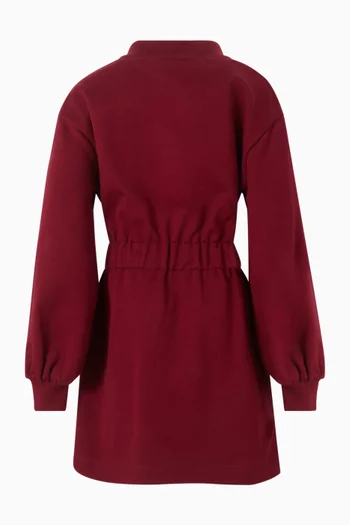 Sequin Logo Sweatshirt Dress