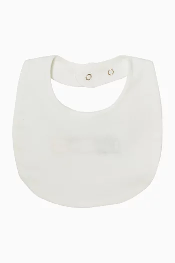 Logo Embroidered Bib in Cotton
