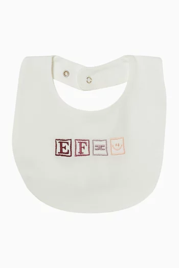 Logo Embroidered Bib in Cotton