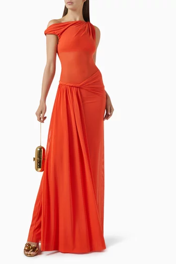 فستان سيسال طويل قماش شبكي