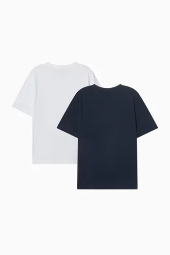 Logo Print T-shirt, Set of 2