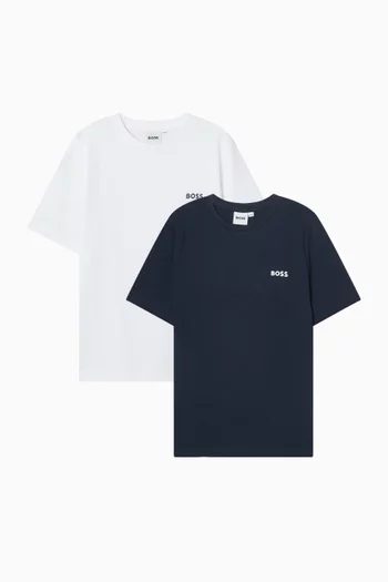 Logo Print T-shirt, Set of 2