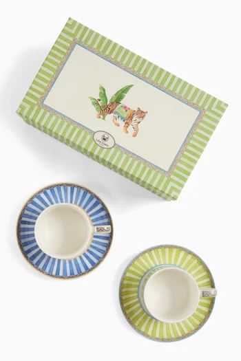 Sariska Tea Cup & Saucer in Porcelain, Set of 2