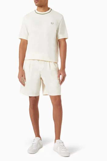 Crew Neck T-shirt in Cotton Piqué