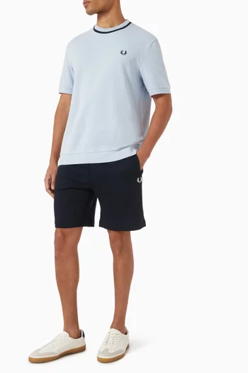 Crew Neck T-shirt in Cotton Piqué