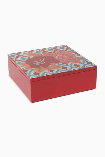 Hima Big Flower Maroon Pervinch Medium Box