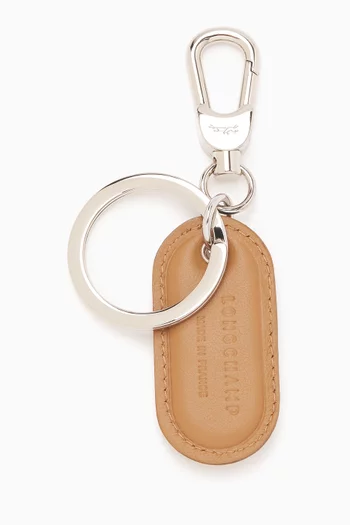 Le Pliage Xtra Keyring in Leather