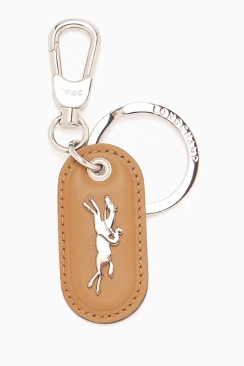 Le Pliage Xtra Keyring in Leather