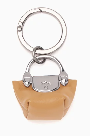 Le Pliage Xtra Keyring in Leather