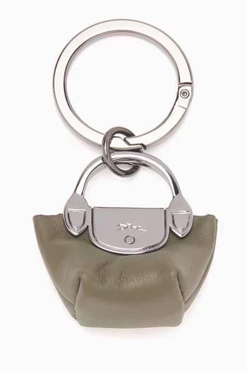 Le Pliage Xtra Keyring in Leather