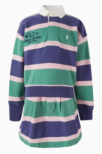 All-over Print Stripe Skirt