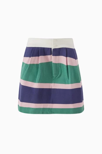 All-over Print Stripe Skirt